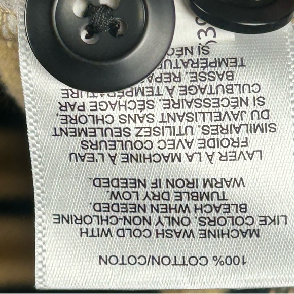 Express Plaid Flannel Shirt Mens Large Brown Tan Cotton Button Up Casual - Picture 7 of 11